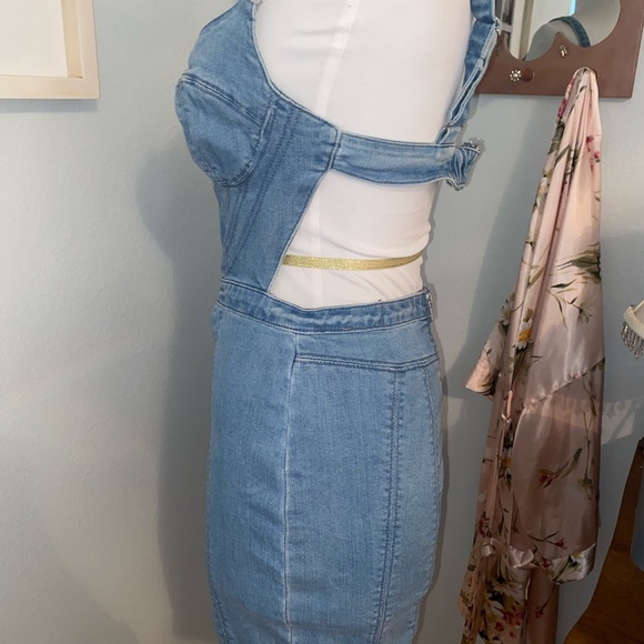 MinimLA Denim Open Back Mini Dress - Picture 2 of 6